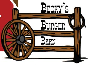 Becky's Burger Barn with Fence Logo